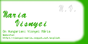 maria visnyei business card